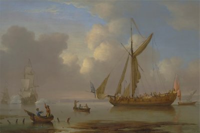 Yacht royal au mouillage - Peter Monamy
