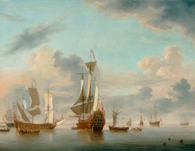Navires par temps calme - Peter Monamy