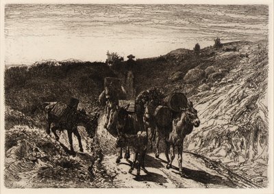 A Burro Train, Nouveau Mexique - Peter Moran