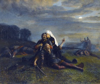 Bataille de Stiklestad (29 juillet 1030) - Après la bataille - Peter Nicolai Arbo