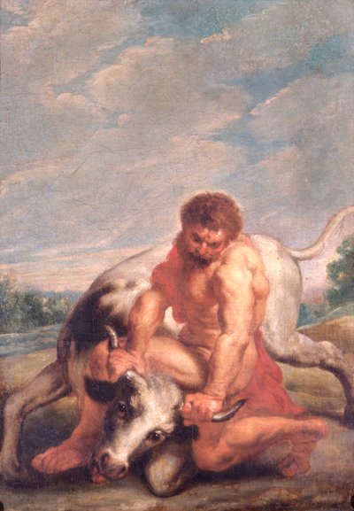Hercule luttant avec Achéloüs sous la forme d