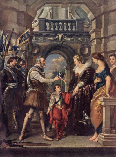 Le roi Henri IV de France avec Marie de Médicis au 16ème siècle (lithographie) - Peter Paul (after) Rubens