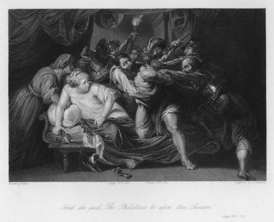 Samson trahi par Dalila, Juges XVI, 20 - Peter Paul (after) Rubens
