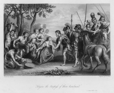 La rencontre de David et Abigail, I Samuel XXV, 28 - Peter Paul (after) Rubens