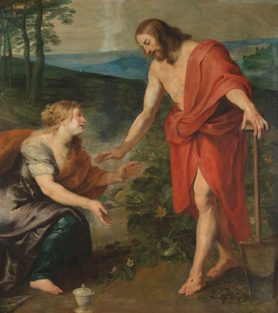 Le Christ Apparaissant à Marie-Madeleine comme un Jardinier (Noli me Tangere) - Peter Paul Rubens (workshop of)
