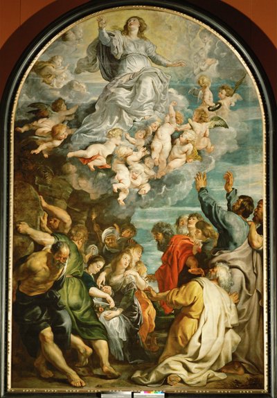Assomption de Sainte Marie, vers 1611-14 (peinture sur bois de chêne) - Peter Paul Rubens