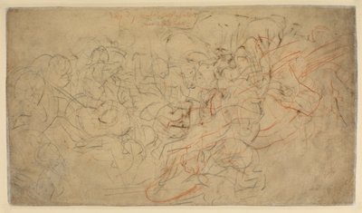 Bataille de cavaliers (verso) - Peter Paul Rubens
