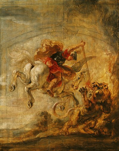 Bellérophon chevauchant Pégase combattant la Chimère, 1635 - Peter Paul Rubens