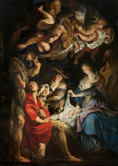 Naissance du Christ, Adoration des bergers - Peter Paul Rubens