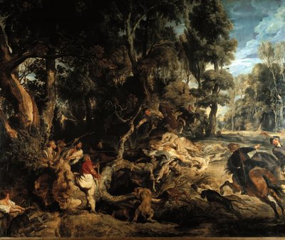 Chasse au sanglier Peinture de Pieter Paul Rubens (1577-1640) - Peter Paul Rubens