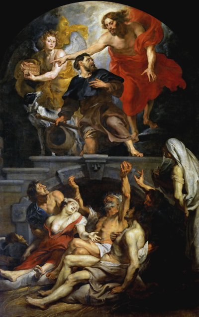 Christ nommant Saint Roch patron des victimes de la peste - Peter Paul Rubens