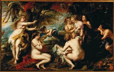 Diane et Callisto (peinture sur toile) - Peter Paul Rubens