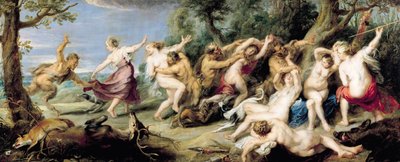 Diane et ses nymphes surprises par des faunes, 1638-40 - Peter Paul Rubens