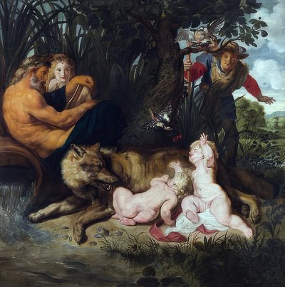 La découverte de Romulus et Remus. 1612 - Peter Paul Rubens