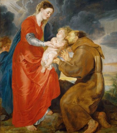 La Vierge apparaît à Saint François - Peter Paul Rubens