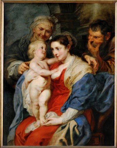 La Sainte Famille avec Sainte Anne - Peter Paul Rubens
