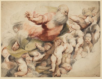 Dieu le Père soutenu par des anges, d