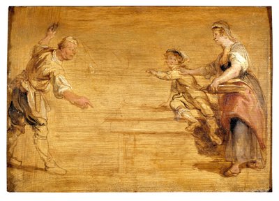Servante, boucher et garçon autour d