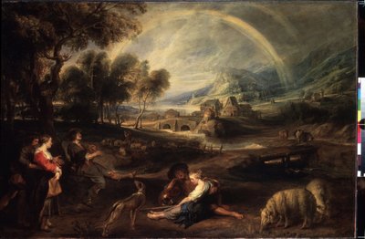 Paysage avec un arc-en-ciel - Peter Paul Rubens