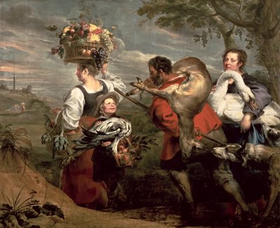 Paysans allant au marché - Peter Paul Rubens
