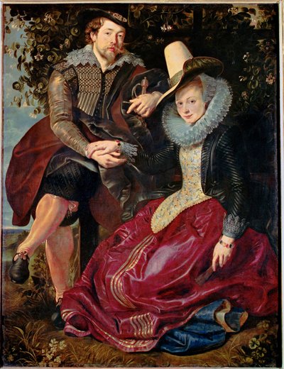 Pierre Paul Rubens et Isabelle Brant, première femme de Rubens (peinture sur toile) - Peter Paul Rubens