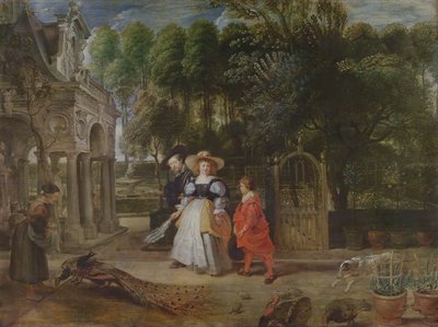 Rubens et Hélène Fourment (1614-73) dans le jardin - Peter Paul Rubens