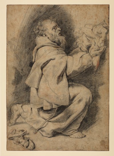 Saint François à genoux, recevant l