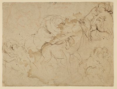 Étude de figures masculines et de centaures femelles (verso) - Peter Paul Rubens