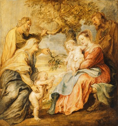 La Sainte Famille visitée par les saints Élisabeth, Zacharie et le jeune saint Jean-Baptiste - Peter Paul Rubens