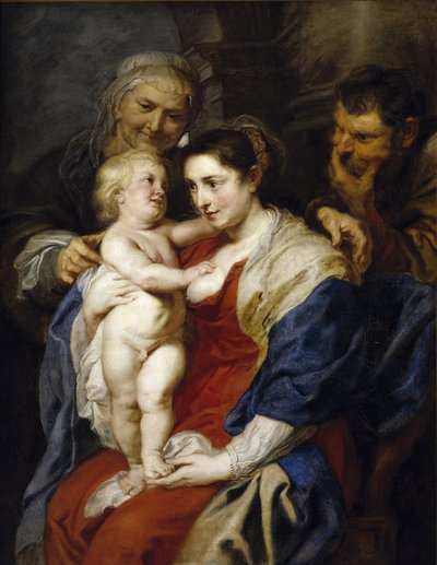 La Sainte Famille avec Sainte Anne - Peter Paul Rubens