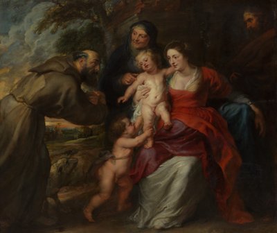 La Sainte Famille avec les saints François et Anne et le petit saint Jean-Baptiste - Peter Paul Rubens
