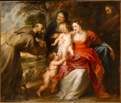 La Sainte Famille avec les saints François et Anne et le petit saint Jean-Baptiste, c.1635 - Peter Paul Rubens