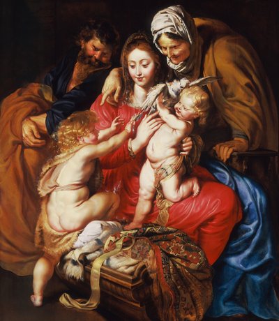 La Sainte Famille avec Sainte Élisabeth, Saint Jean et une colombe, vers 1609 - Peter Paul Rubens