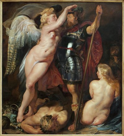 Le couronnement des héros. Peinture par Peter Paul Rubens (1577-1640), huile sur toile, vers 1622. Art flamand du XVIIe siècle. Munich, Alte Pinakothek (Allemagne) - Peter Paul Rubens