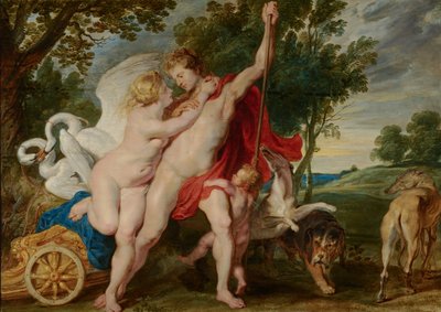 Vénus essayant de retenir Adonis de partir à la chasse - Peter Paul Rubens