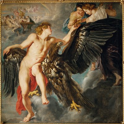 Zeus et Ganymède (huile sur toile) - Peter Paul Rubens