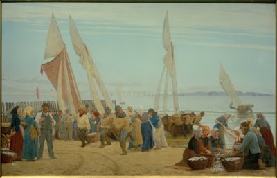 Matin à Hornbaek. Les pêcheurs arrivent à terre - Peder Severin Krøyer