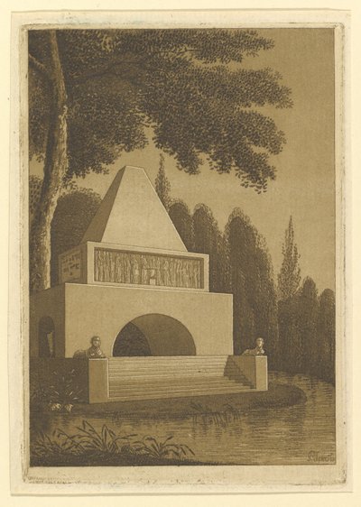 Monument du temple dans un parc sur un lac - Peter Speeth