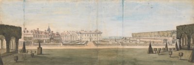 Vue du jardin et de la maison à Upper Winchendon, Buckinghamshire - Peter Tillemans
