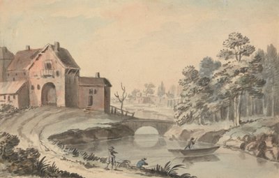 Figures dans un paysage près d