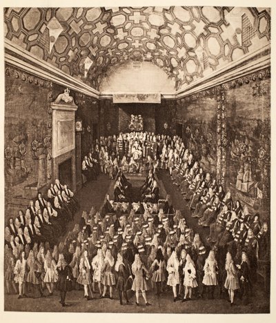 La reine Anne à la Chambre des Lords, pub. 1902 - Peter Tillemans