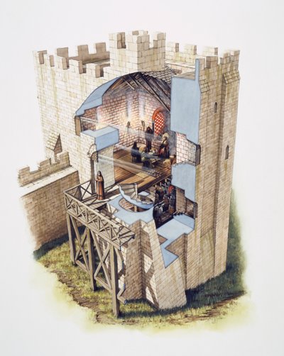 Château de Peveril, 12ème siècle, vers 1990-2010 - Peter Urmston