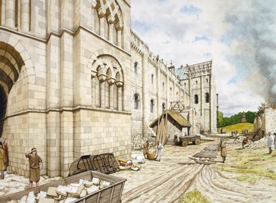 Abbaye de Saint-Augustin en construction, XIe siècle, vers 1990-2010 - Peter Urmston