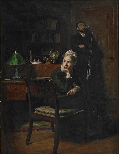 Scène de famille dans un intérieur, 1885 - Peter Vilhelm Ilsted