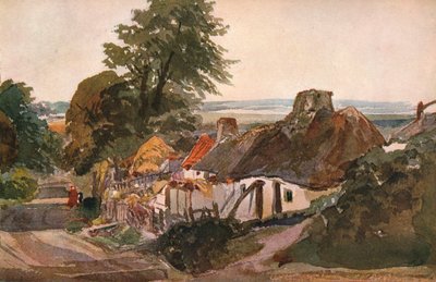 Une allée avec des cottages, vers 1820 - Peter de Wint