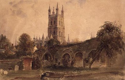 Cathédrale de Gloucester avec les ruines de l
