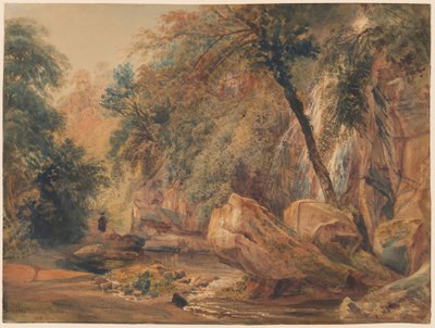 Cascade dans le Dingle à Badger Hall - Peter de Wint