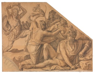 Aphrodite schützt Paris gegen Menelaos - Peter von Cornelius