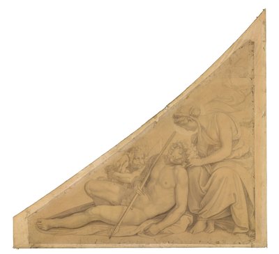 Artemis und Endymion. Karton zu den Deckenbildern der Münchner Glyptothek - Peter von Cornelius