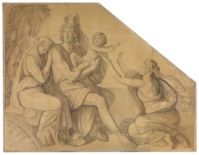 Der Abschied Hektors von Andromache. Karton zu den Deckenbildern der Münchner Glyptothek - Peter von Cornelius